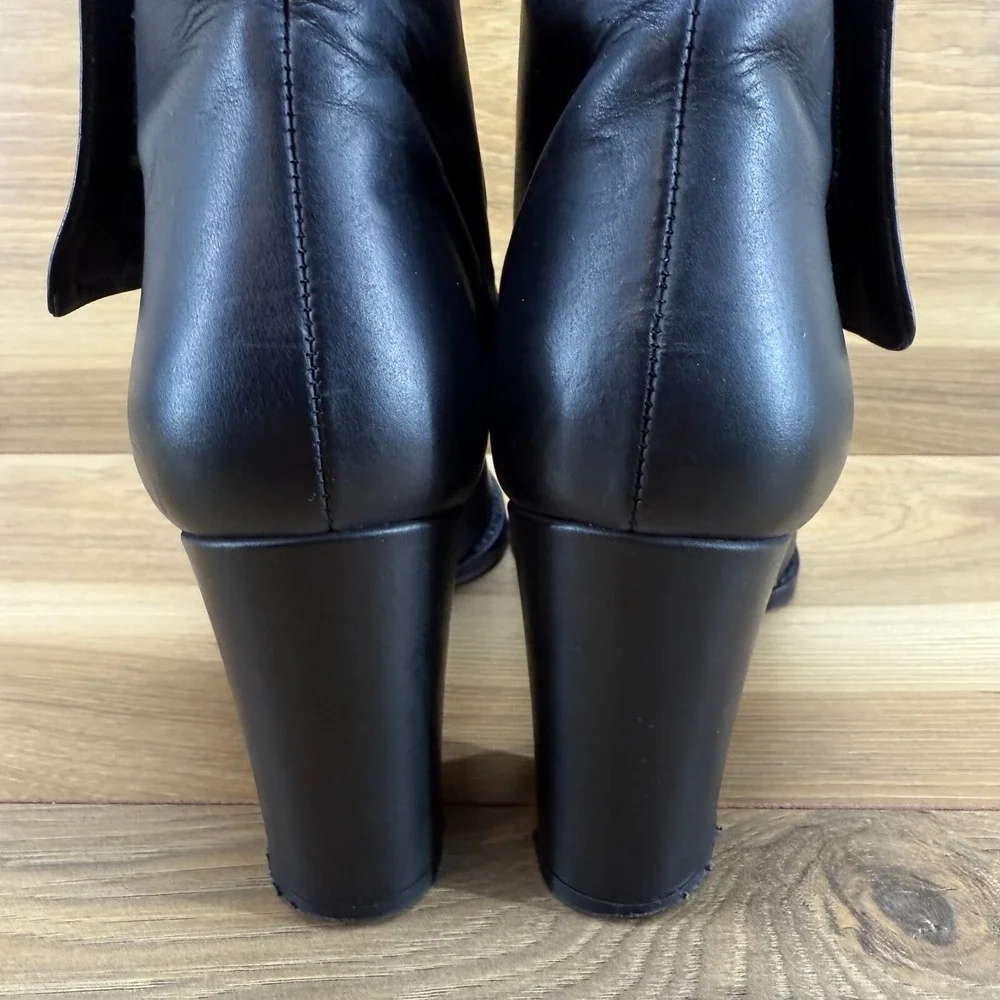 & Other Stories Womens Boots Size 8 EU 38 Black‎ Leather Block Heel Booties